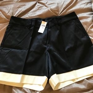Ann Taylor Black and white color-block Shorts. NWT
